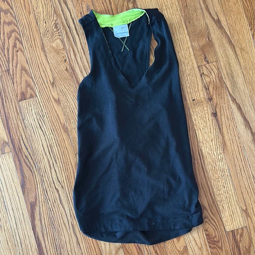 Nike Black and Blue Sleeveless Tank Top